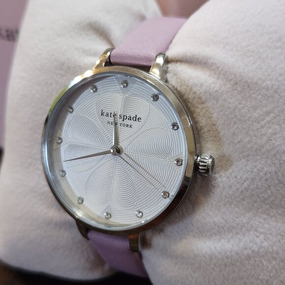 Kate Spade Lilac Watch with spade flower and crystal dot indexes KSW1535 - Picture 13 of 16